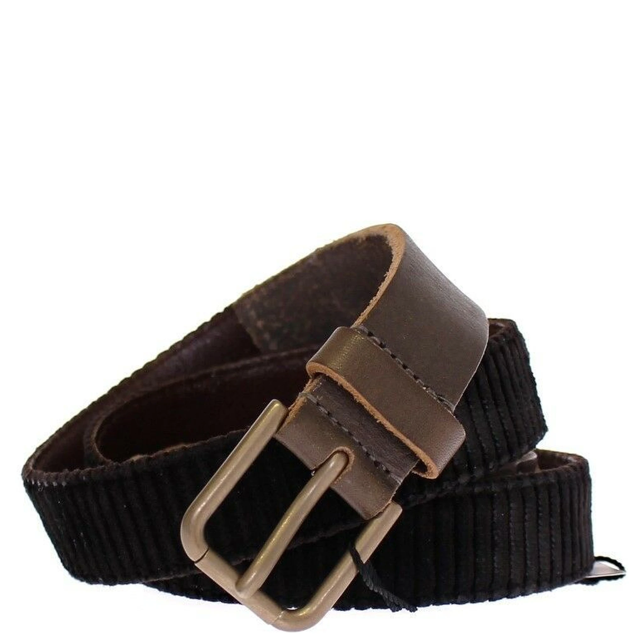 Brown Leather Logo Cintura Gürtel Belt
