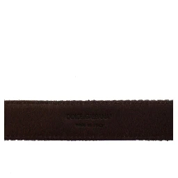 Brown Leather Logo Cintura Gürtel Belt