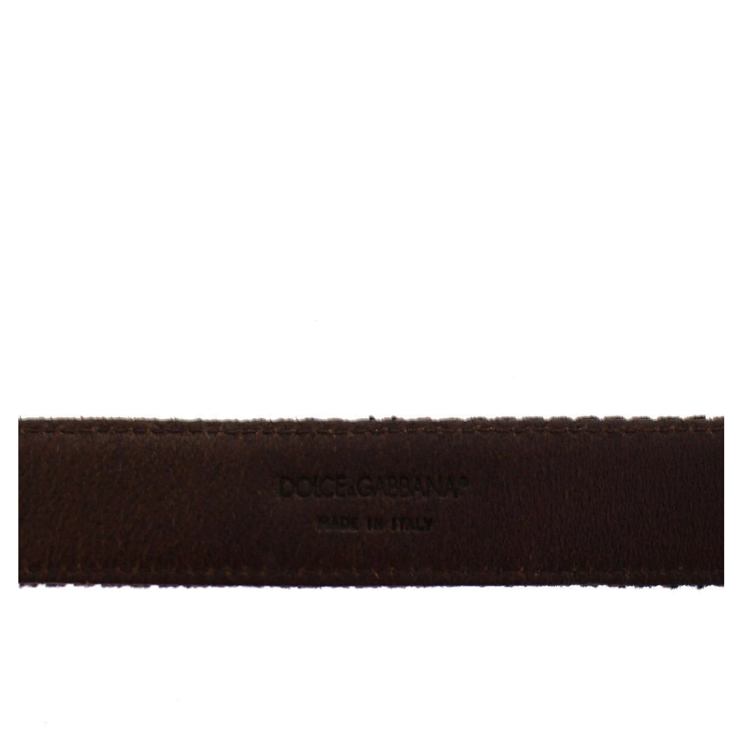 Brown Leather Logo Cintura Gürtel Belt