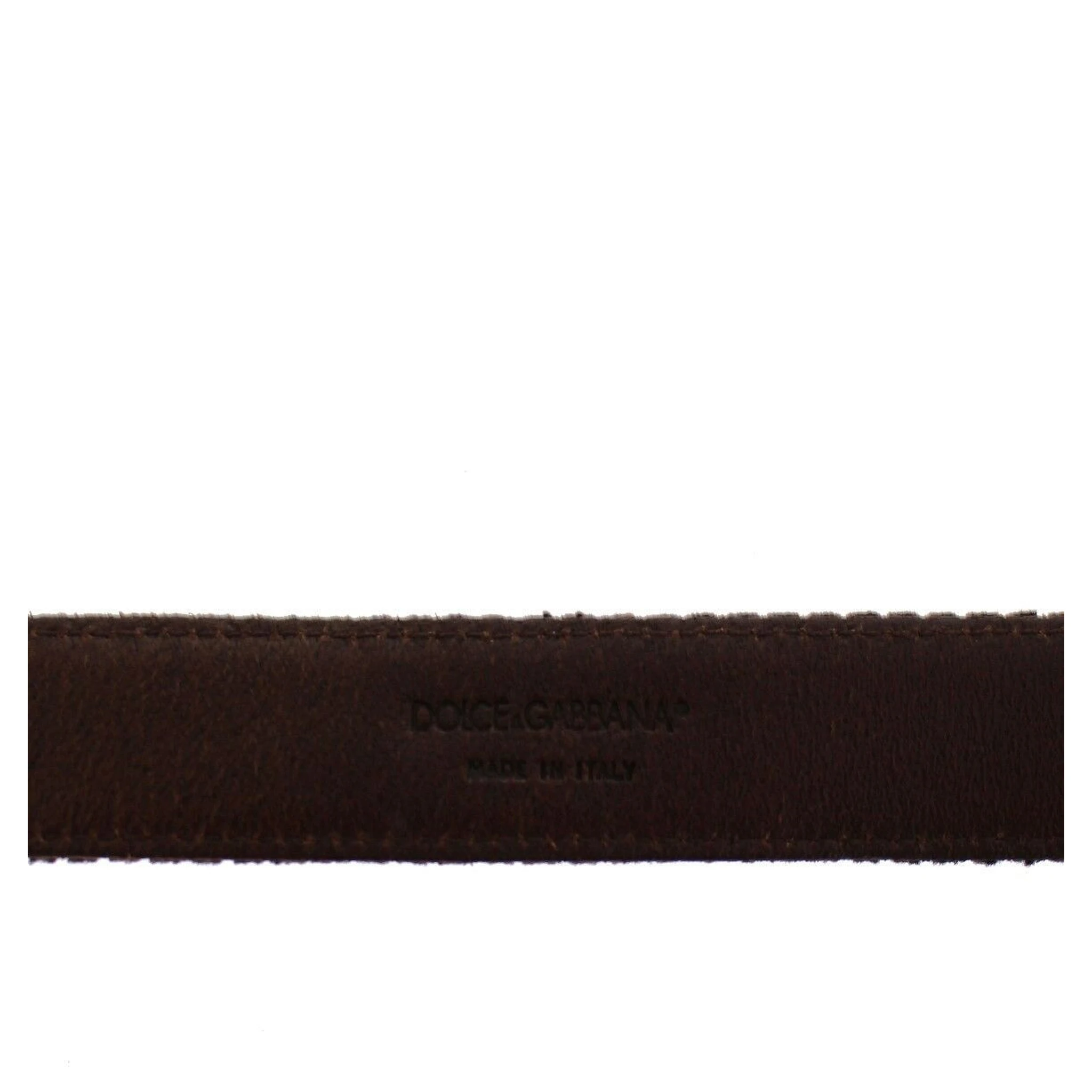 Brown Leather Logo Cintura Gürtel Belt
