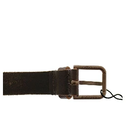 Brown Leather Logo Cintura Gürtel Belt