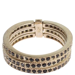 Black CZ 925 Sterling Silver Womens Ring