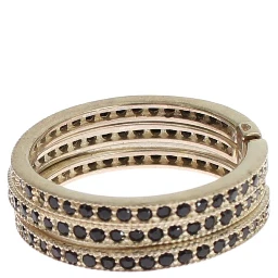 Black CZ 925 Sterling Silver Womens Ring