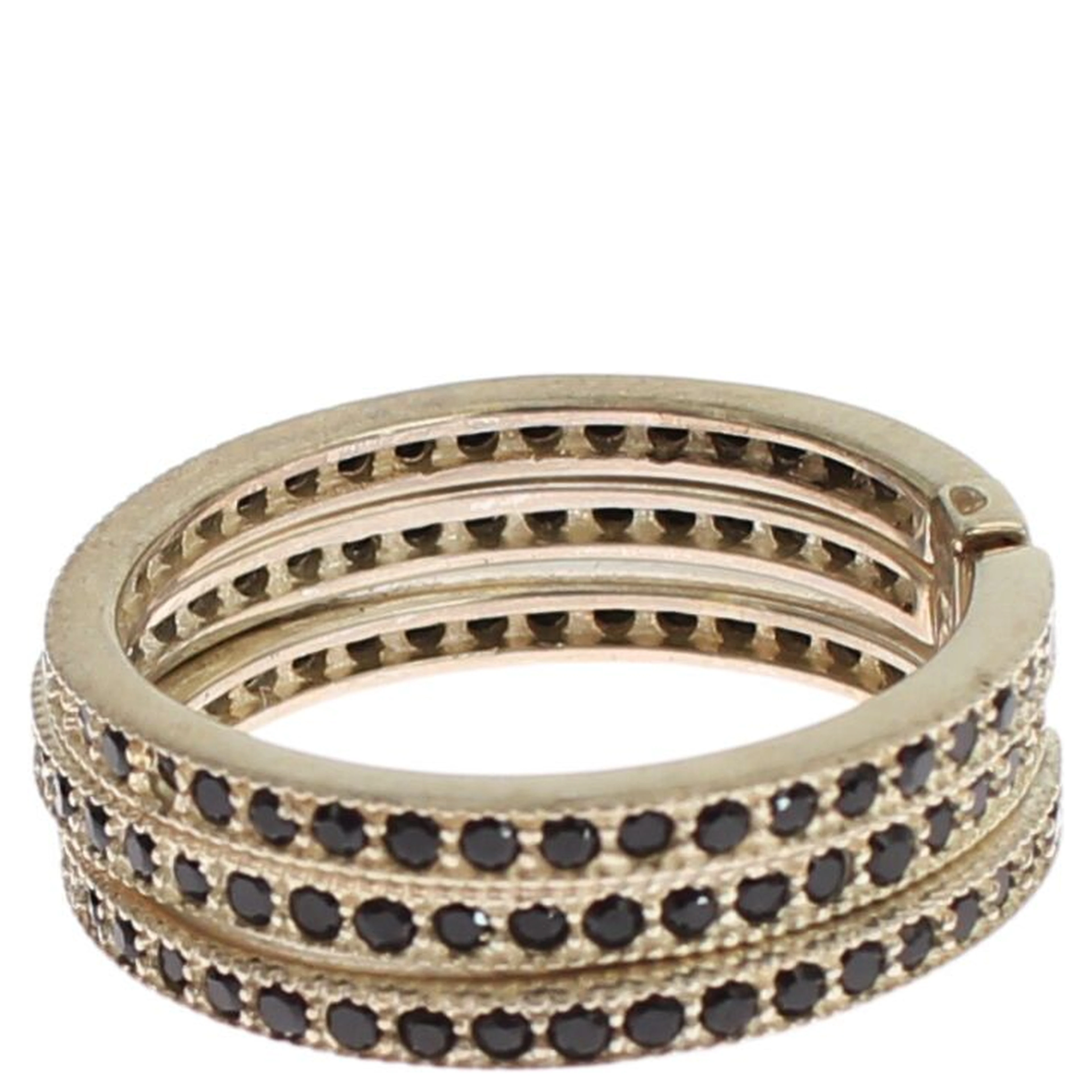Black CZ 925 Sterling Silver Womens Ring