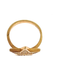 Star Gold 925 Silver Womens Clear Ring