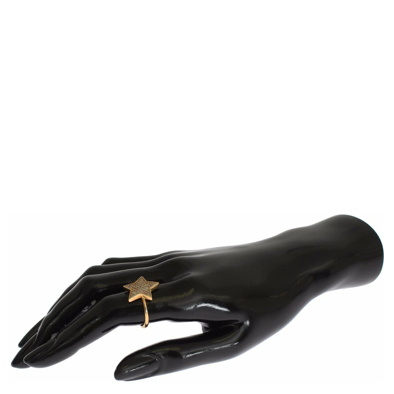 Star Gold 925 Silver Womens Clear Ring