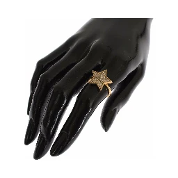 Star Gold 925 Silver Womens Clear Ring