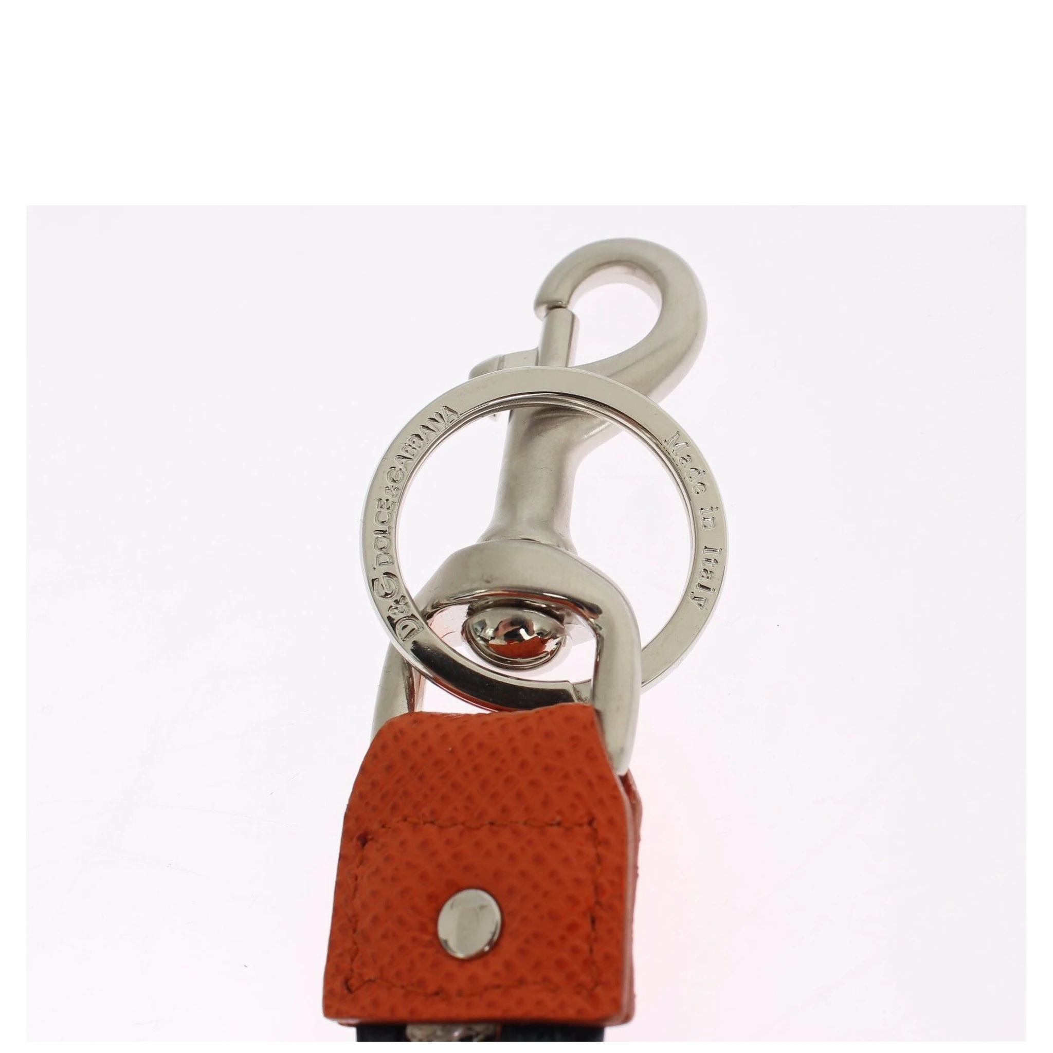 Multicolor Raffia Leather Clasp Finder Chain Keyring
