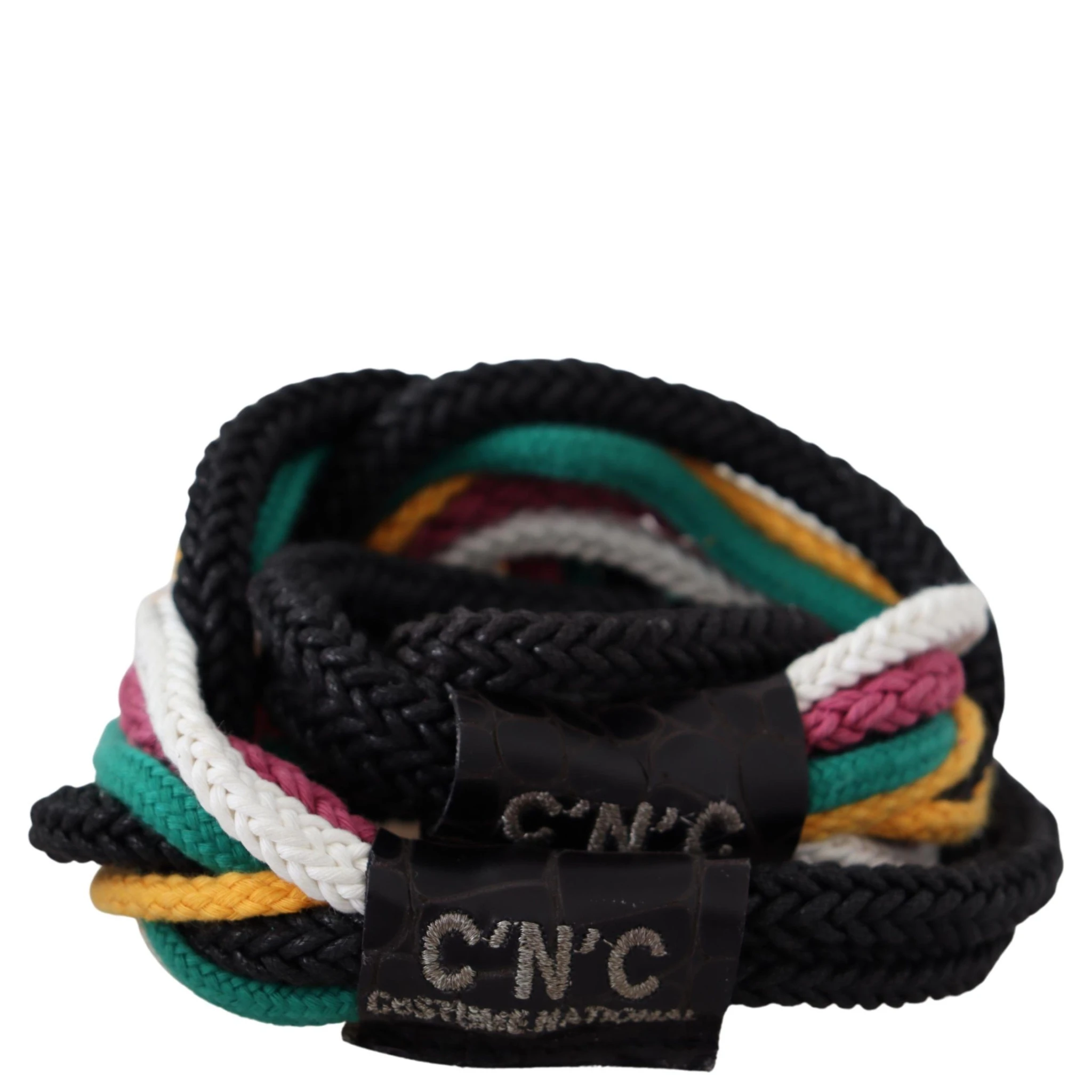 Multicolor Rope Leather Rustic Hook Buckle Belt