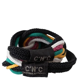 Multicolor Rope Leather Rustic Hook Buckle Belt