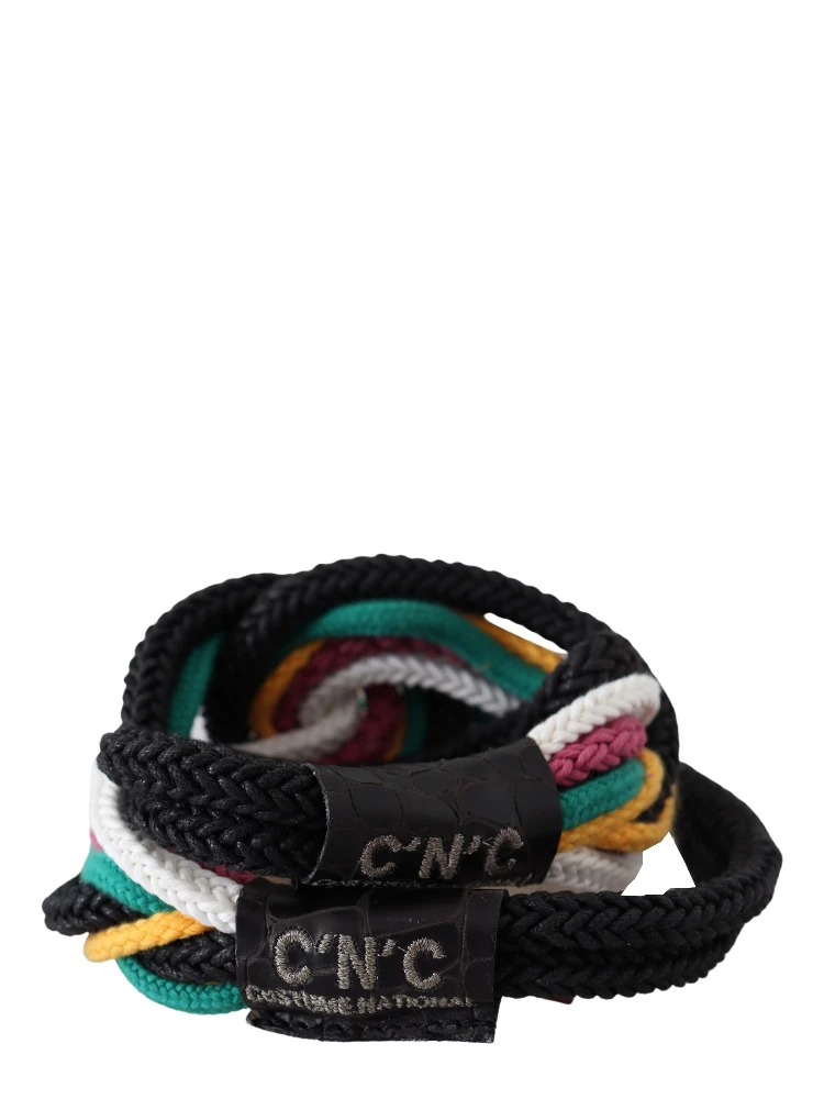 Multicolor Rope Leather Rustic Hook Buckle Belt alternative