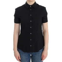 Black cotton shirt top