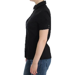 Black cotton shirt top