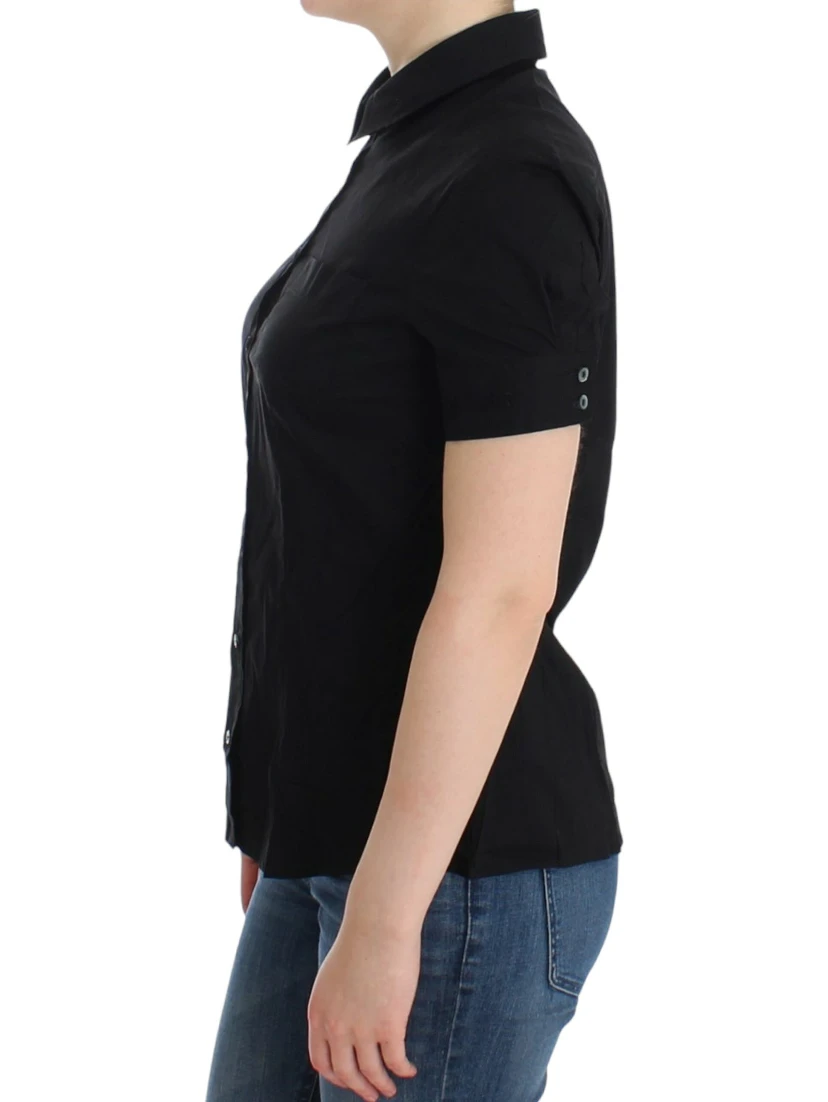 Black cotton shirt top