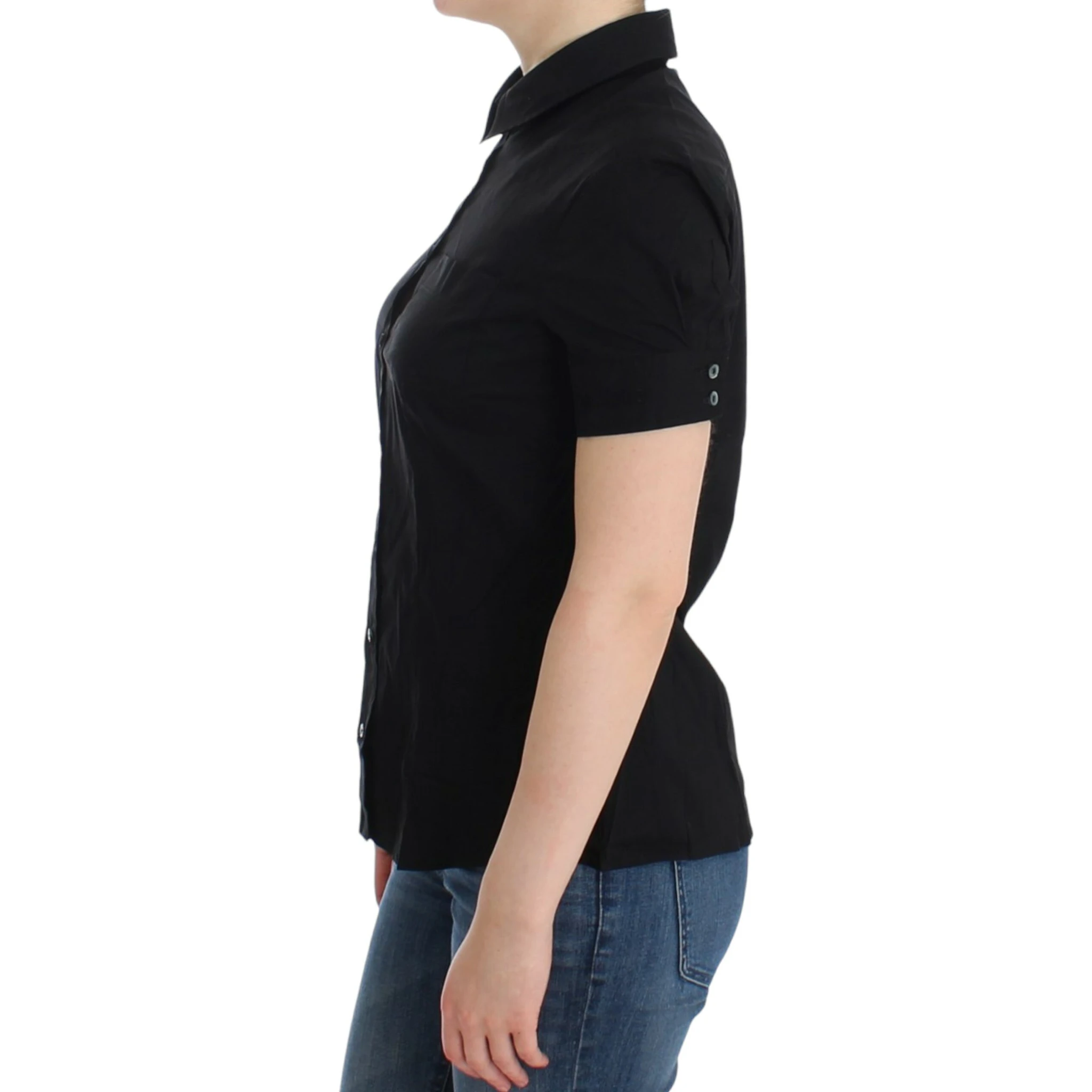 Black cotton shirt top