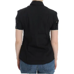 Black cotton shirt top