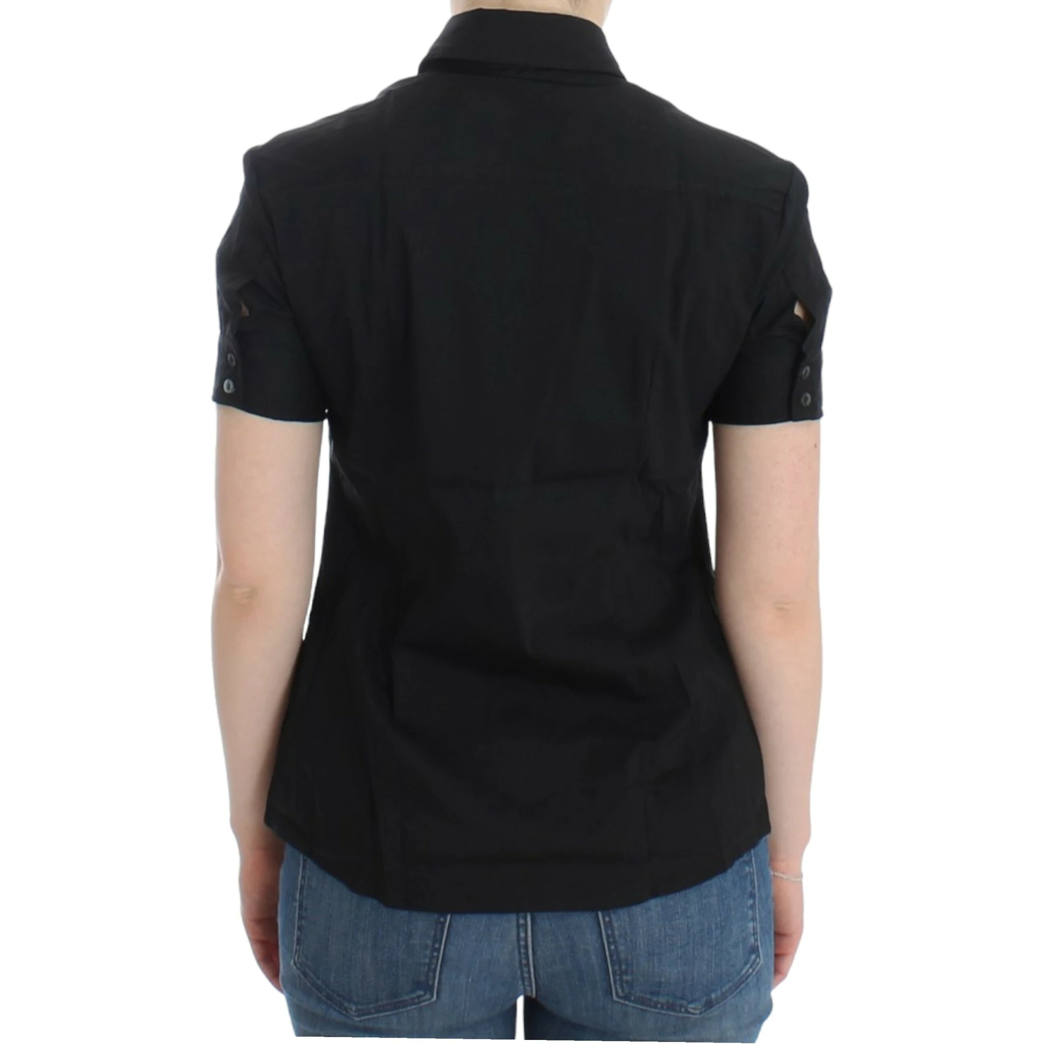Black cotton shirt top