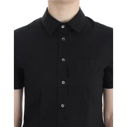 Black cotton shirt top