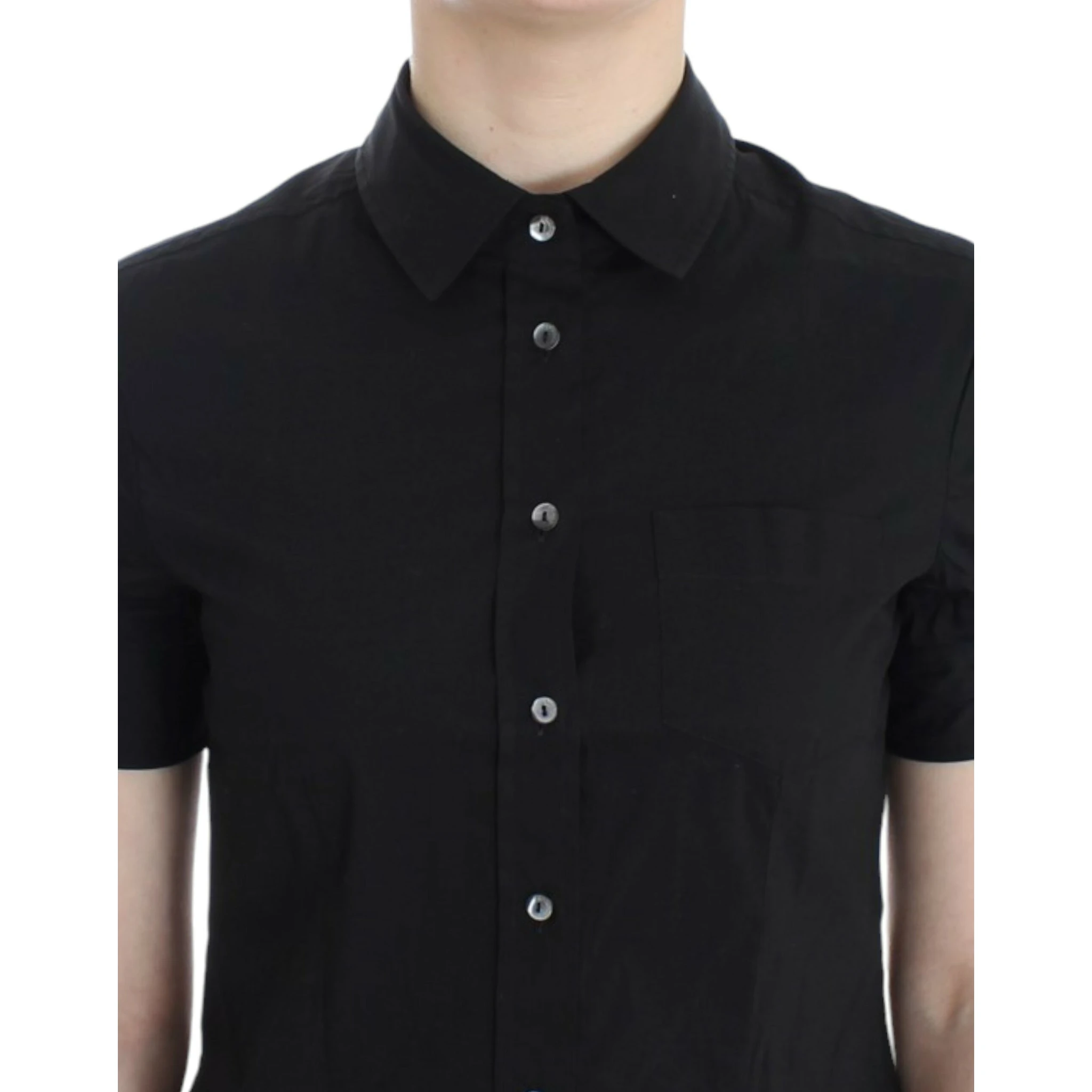 Black cotton shirt top