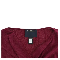 Purple knitted wool sweater