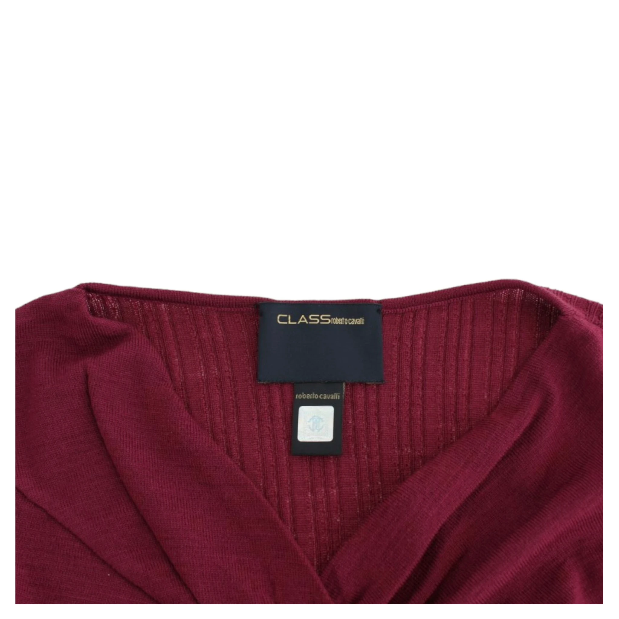 Purple knitted wool sweater