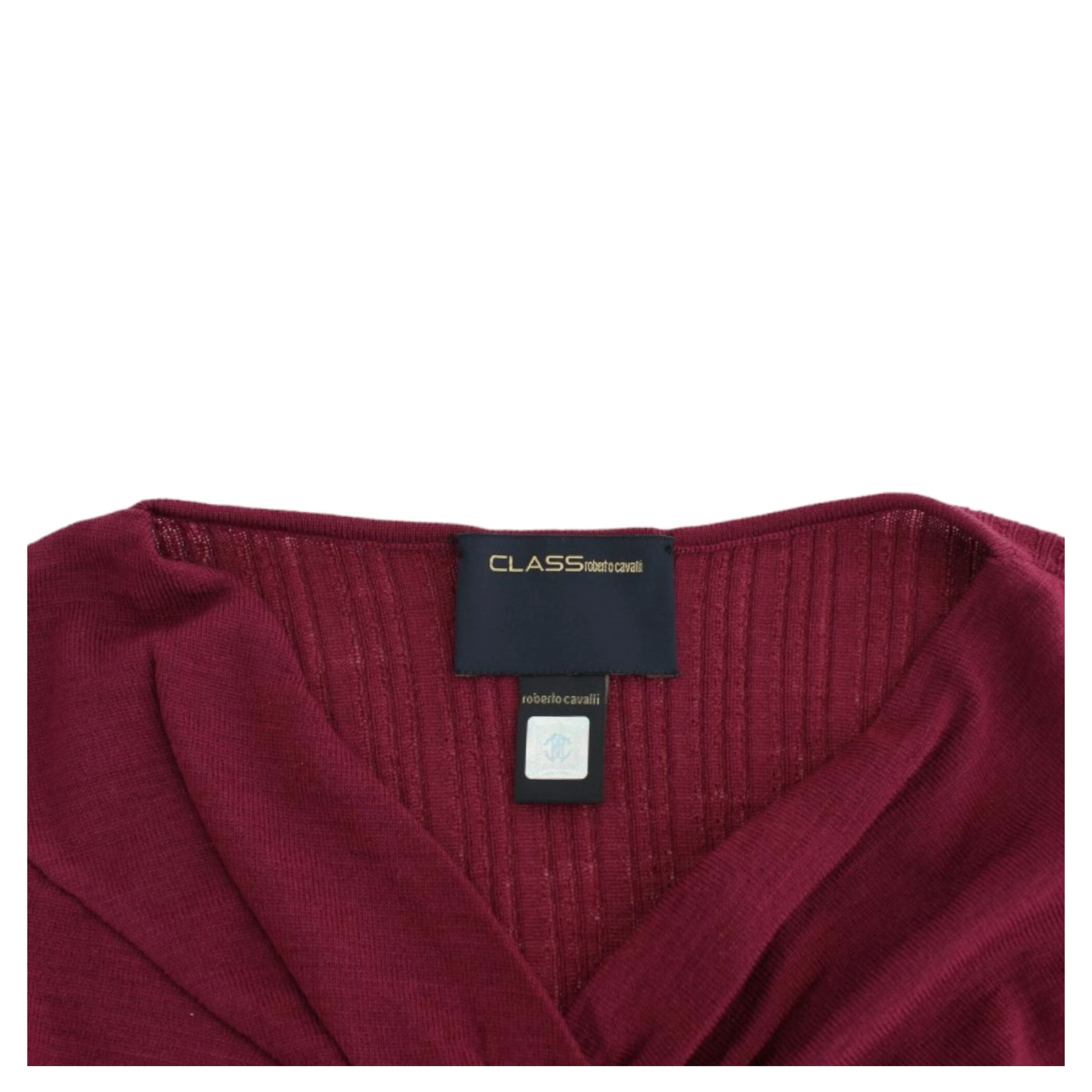 Purple knitted wool sweater