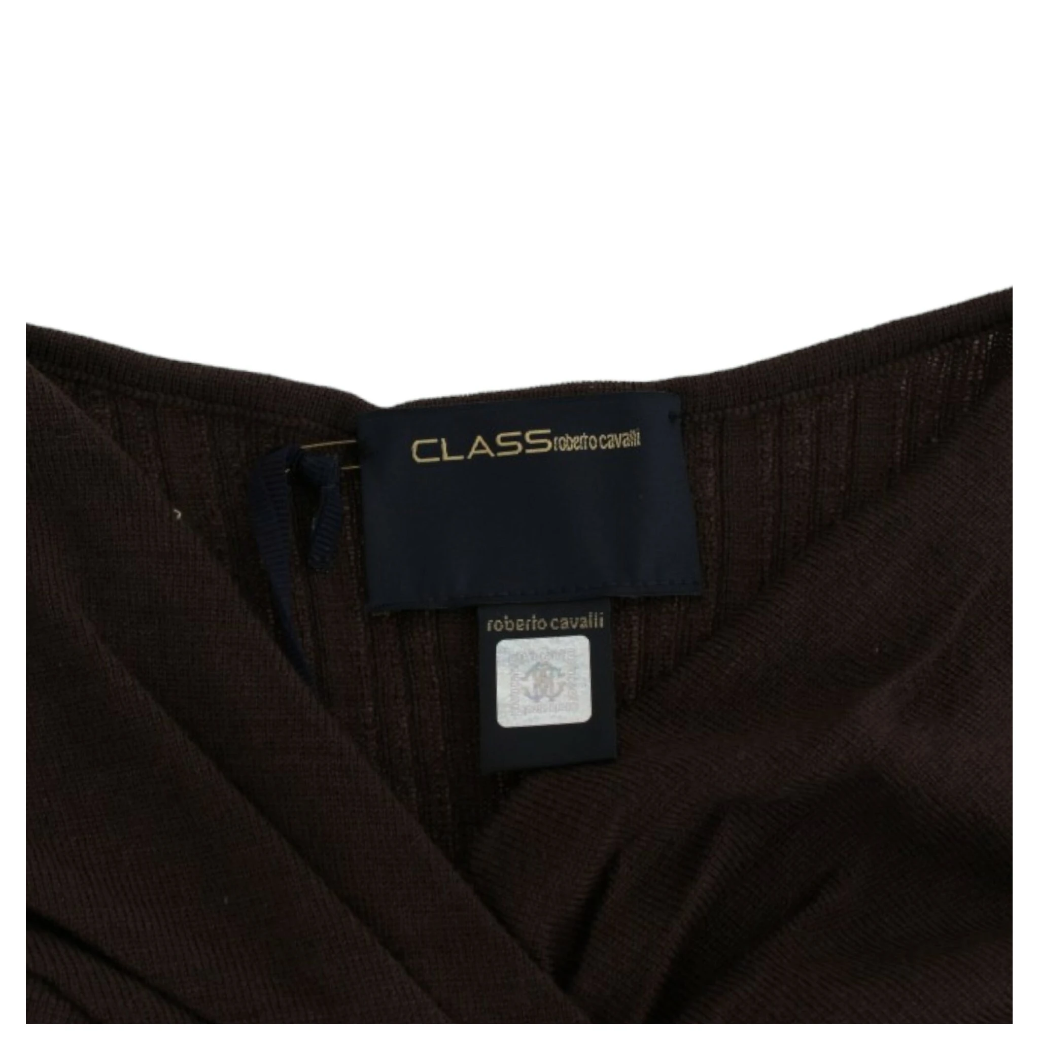 Brown knitted wool sweater