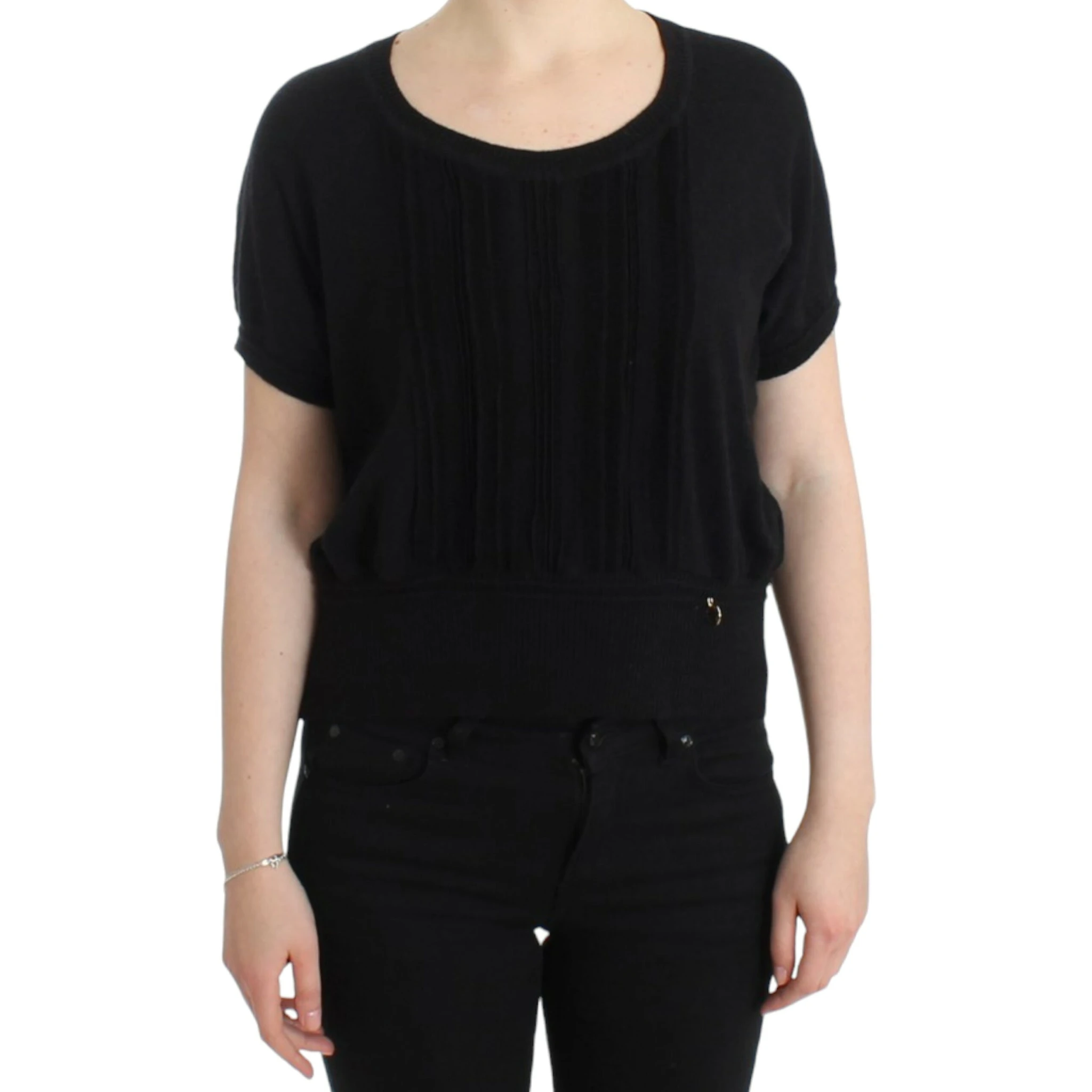 Black short sleeved jumper