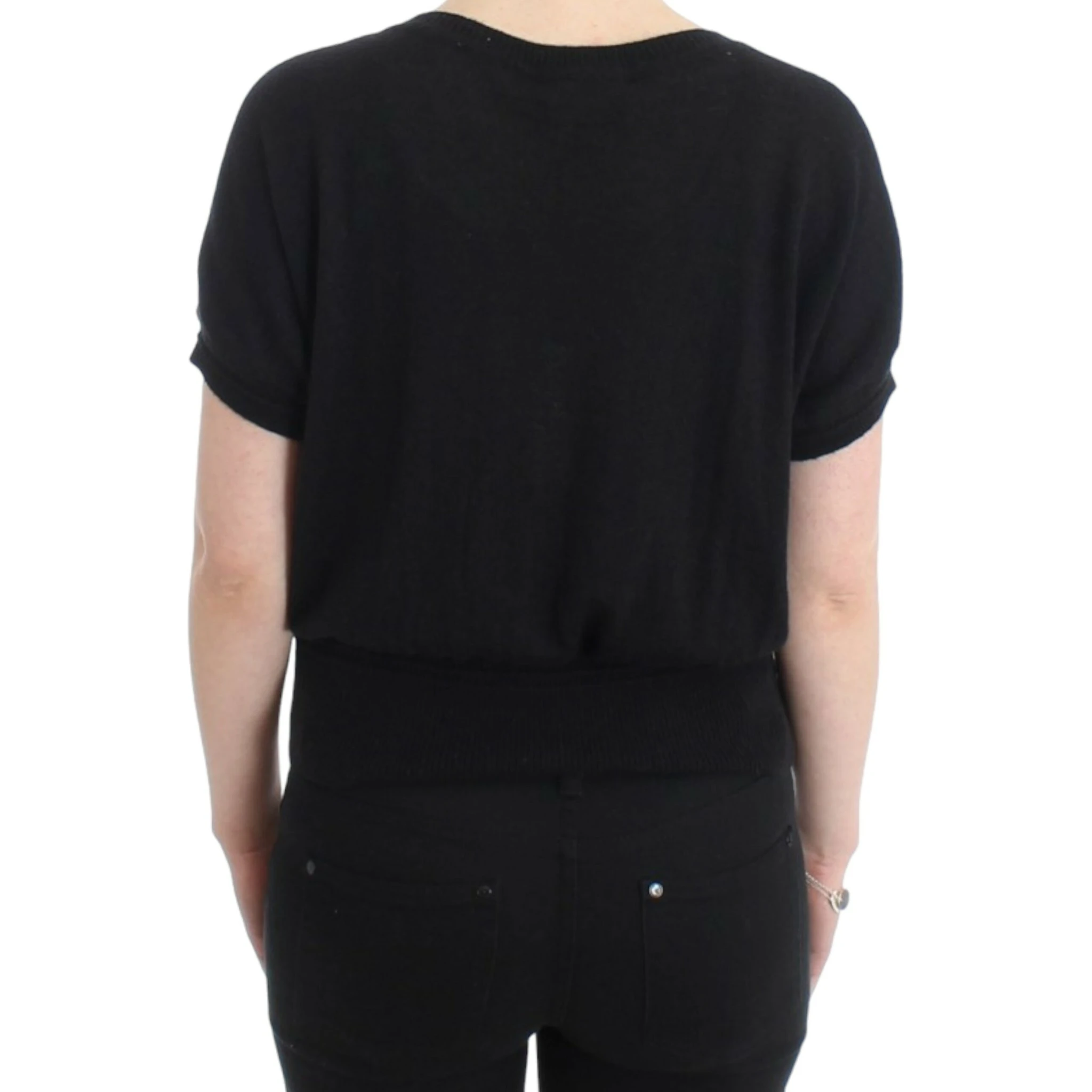 Black short sleeved jumper