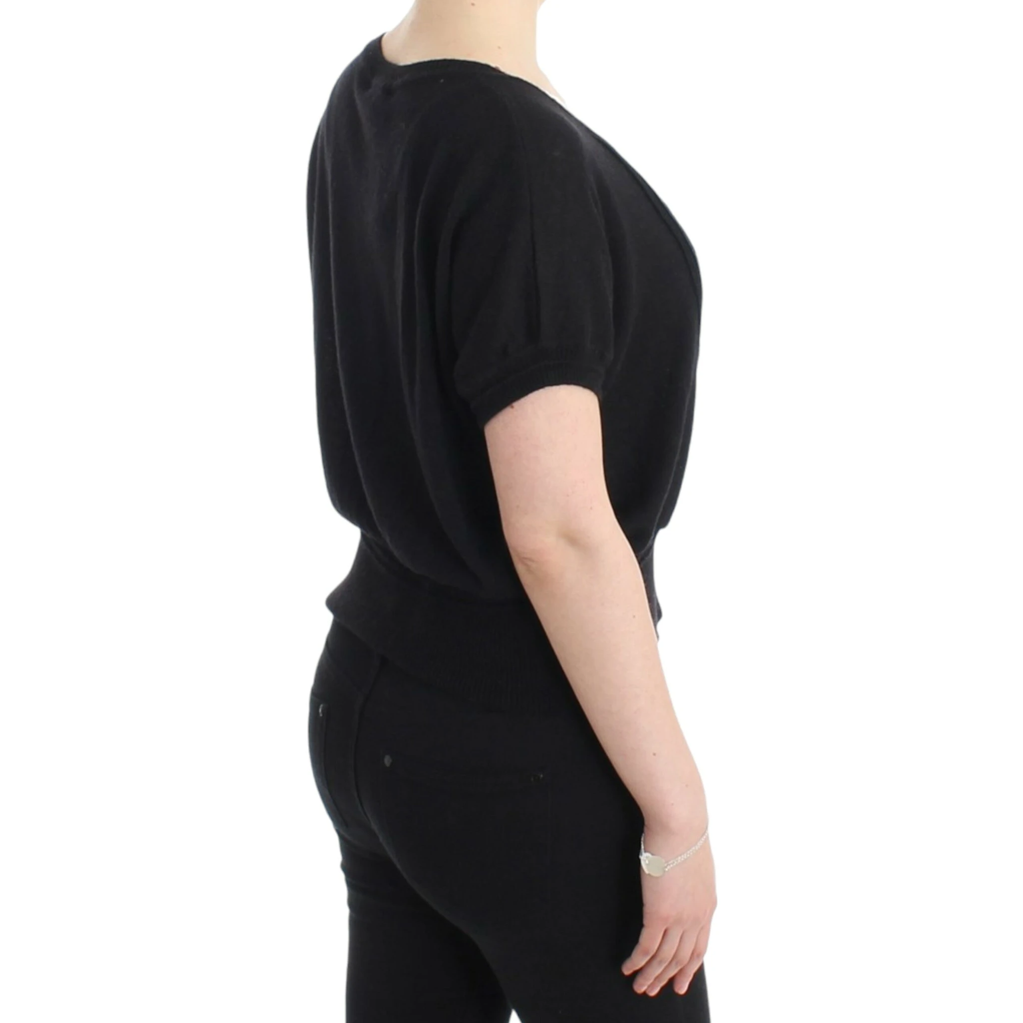 Black short sleeved jumper