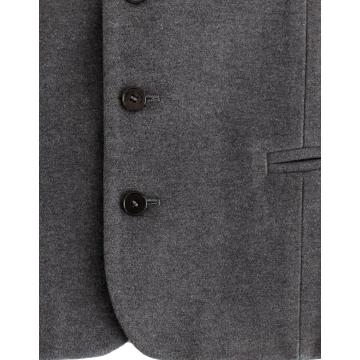Gray cotton blend casual vest