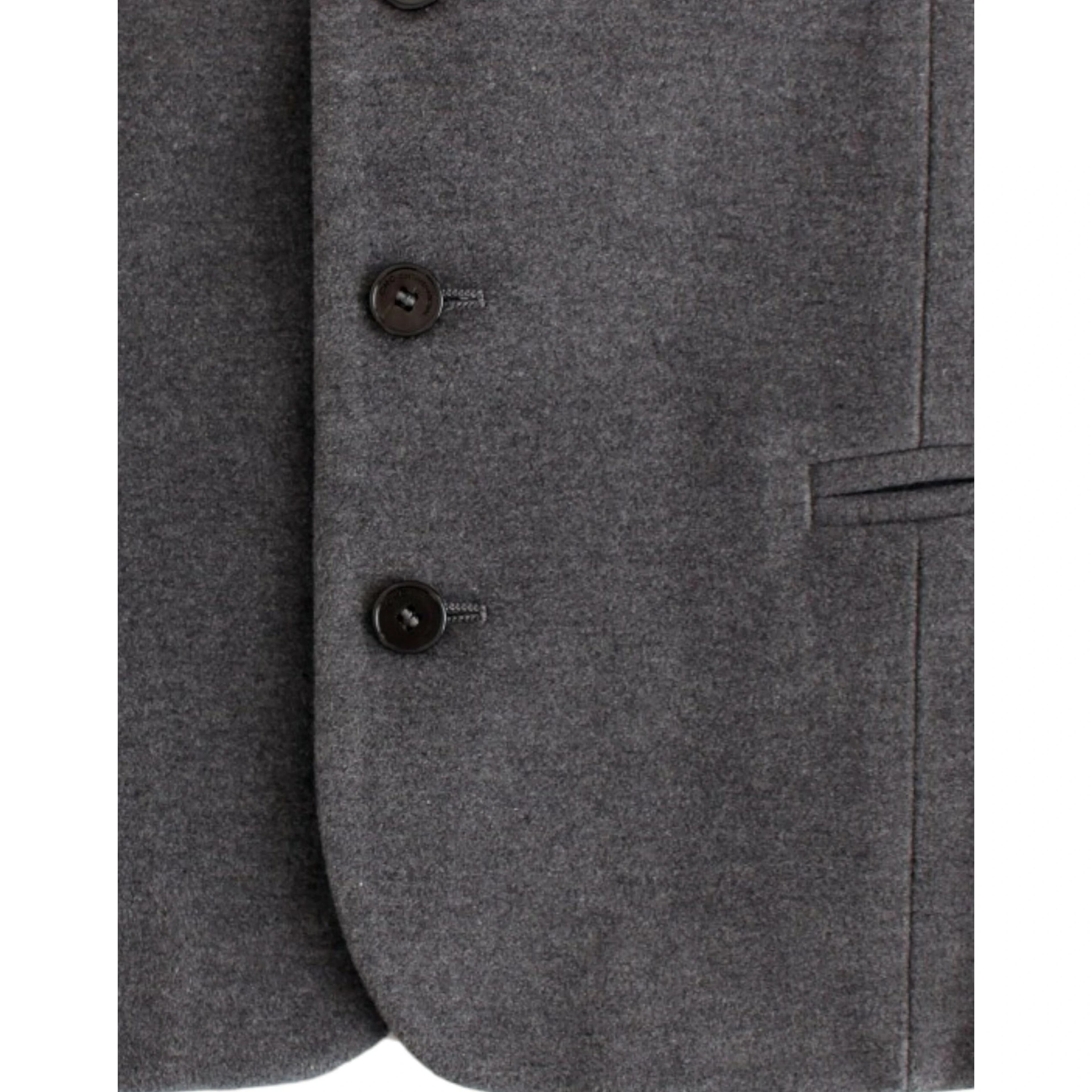 Gray cotton blend casual vest