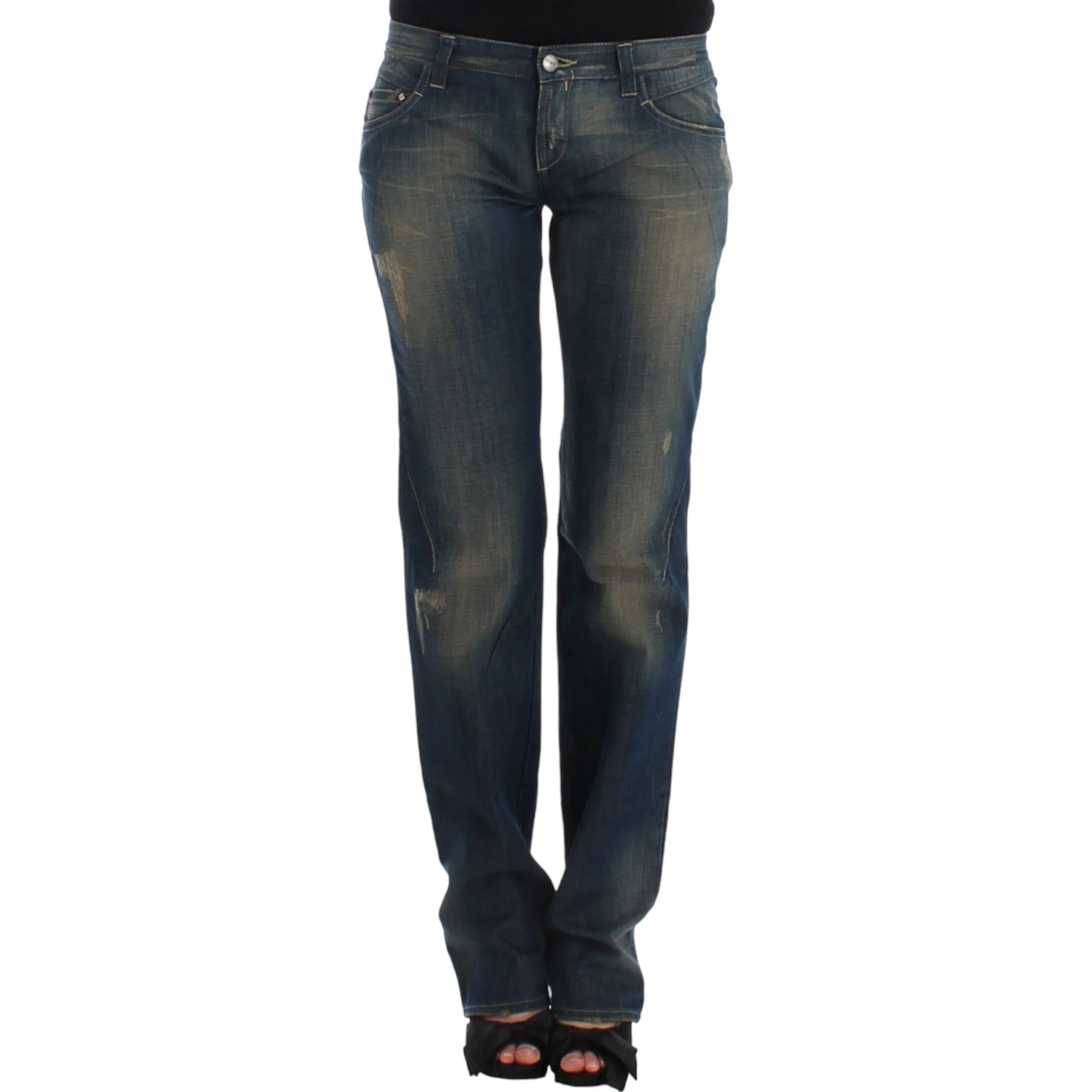 Blue straight leg jeans