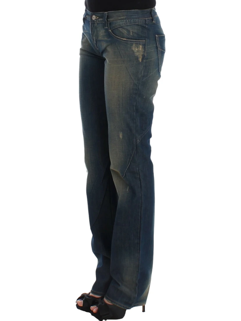Blue straight leg jeans