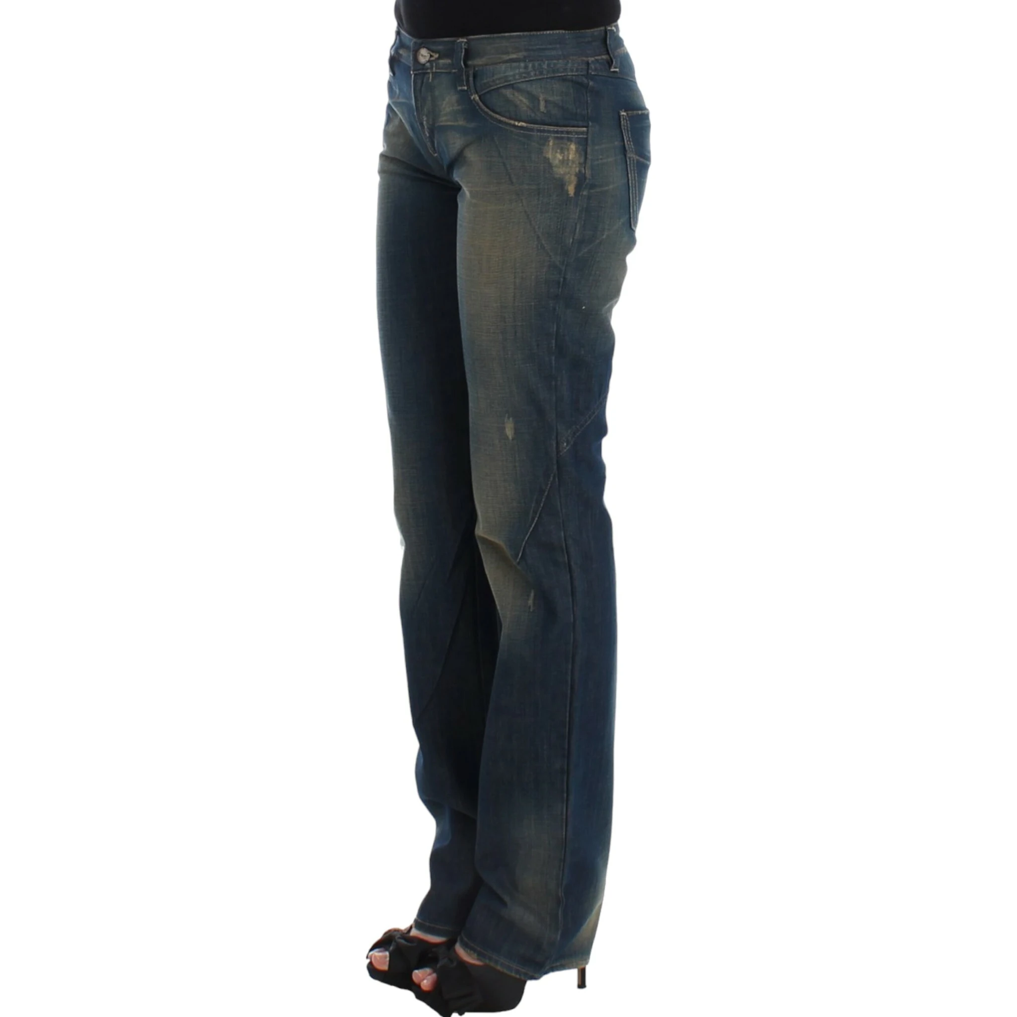 Blue straight leg jeans