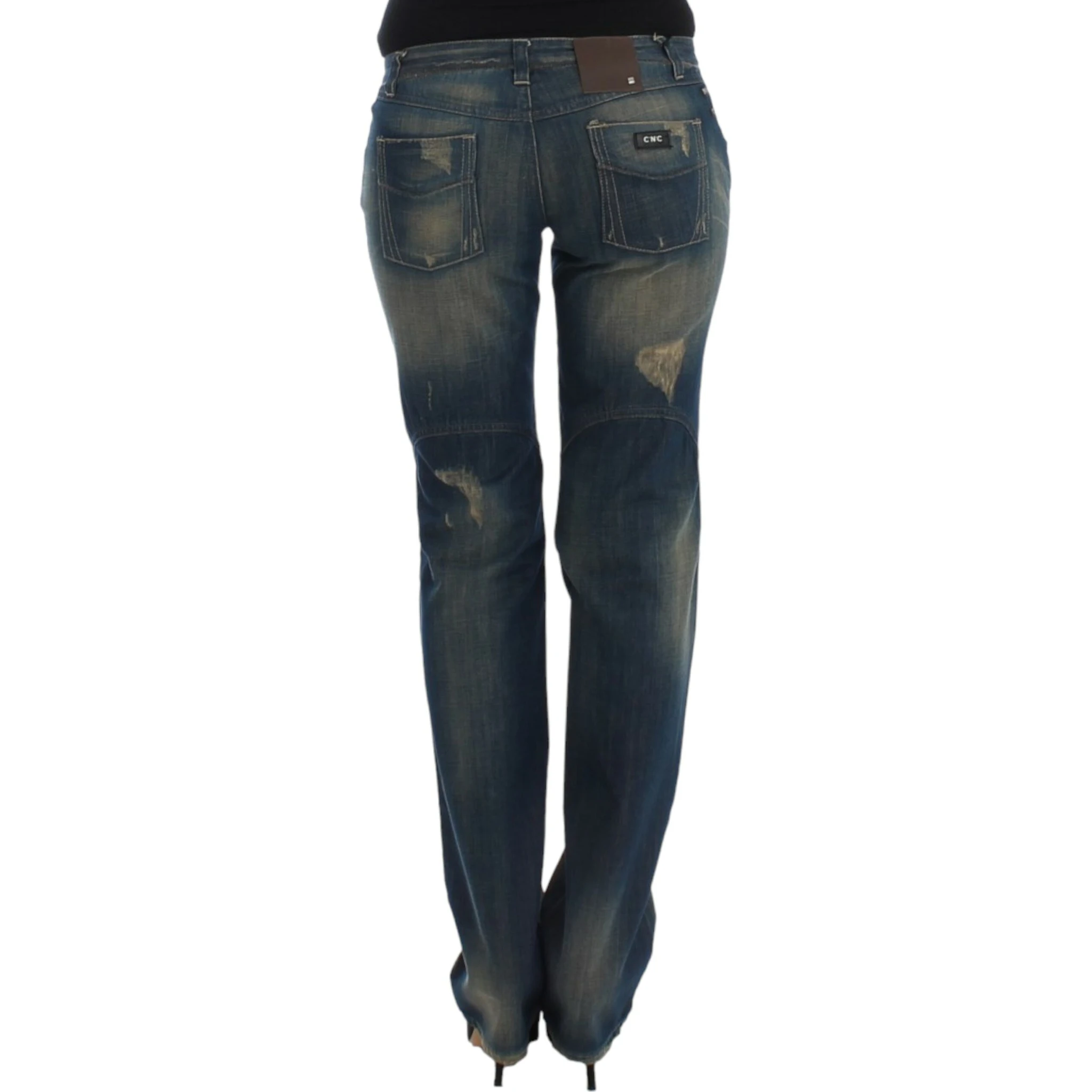 Blue straight leg jeans