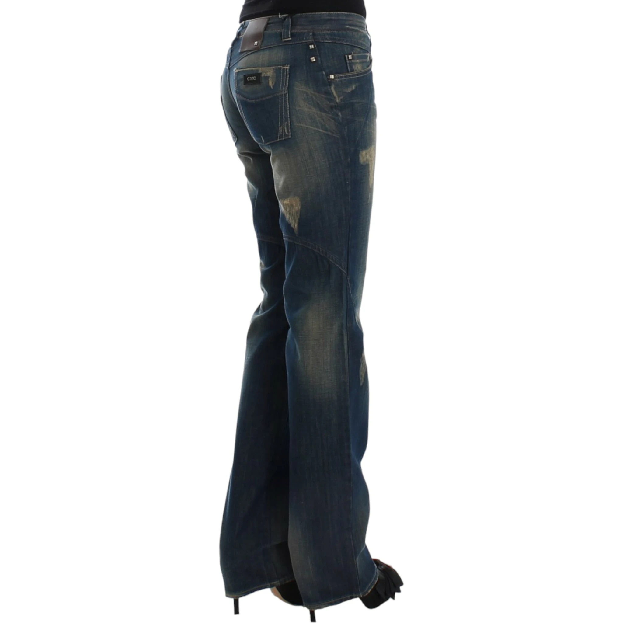 Blue straight leg jeans