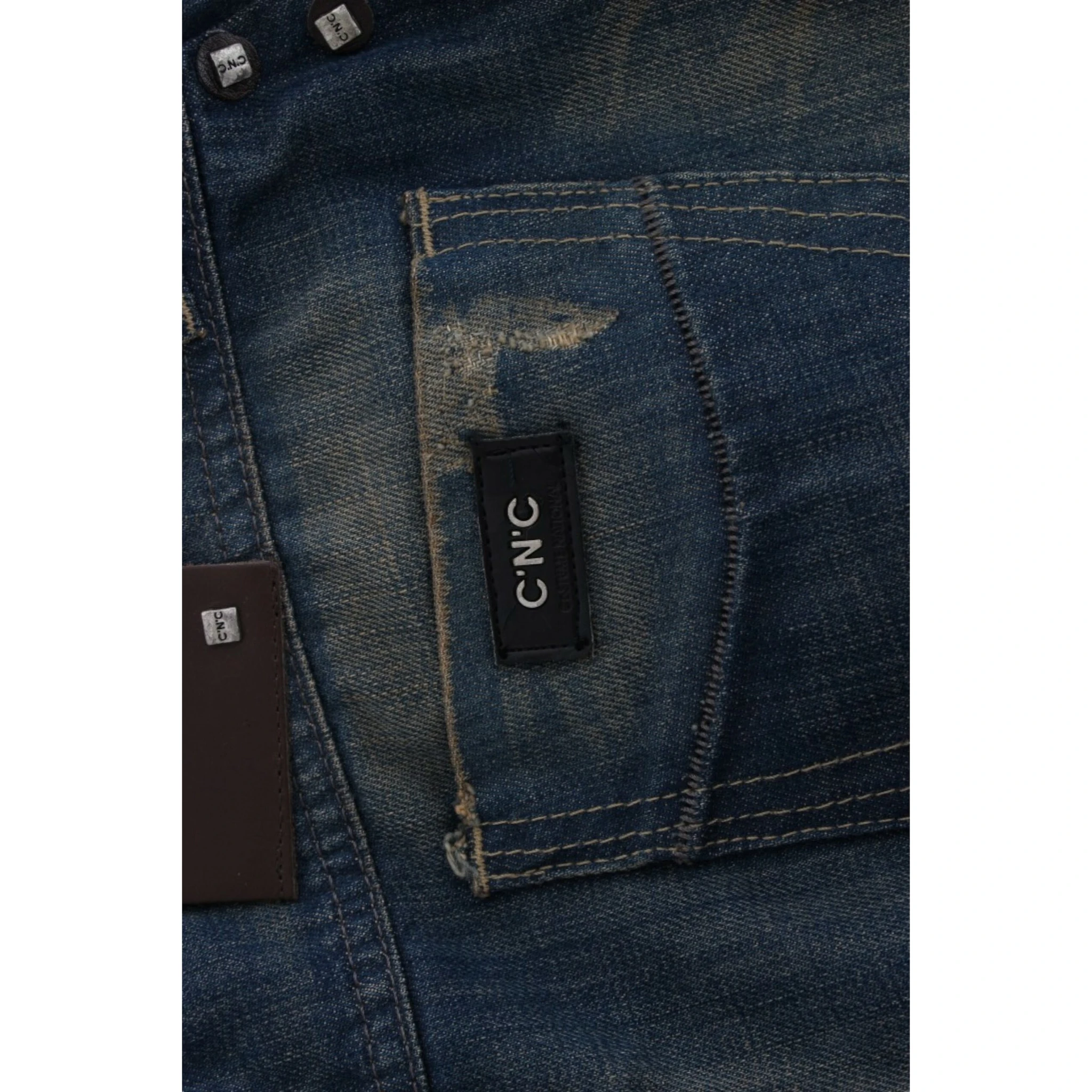 Blue straight leg jeans