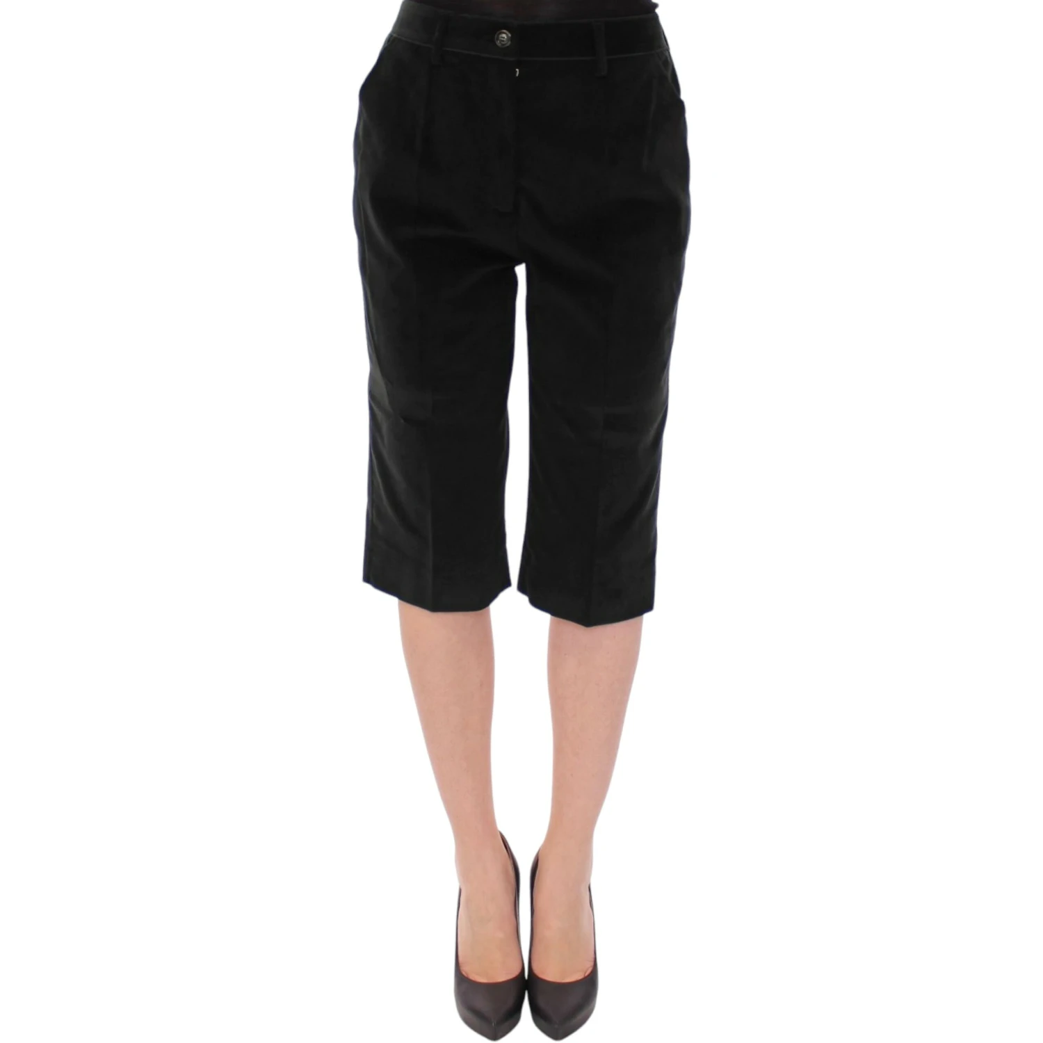 Black cotton shorts pants