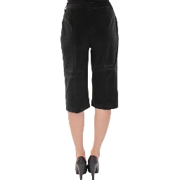 Black cotton shorts pants