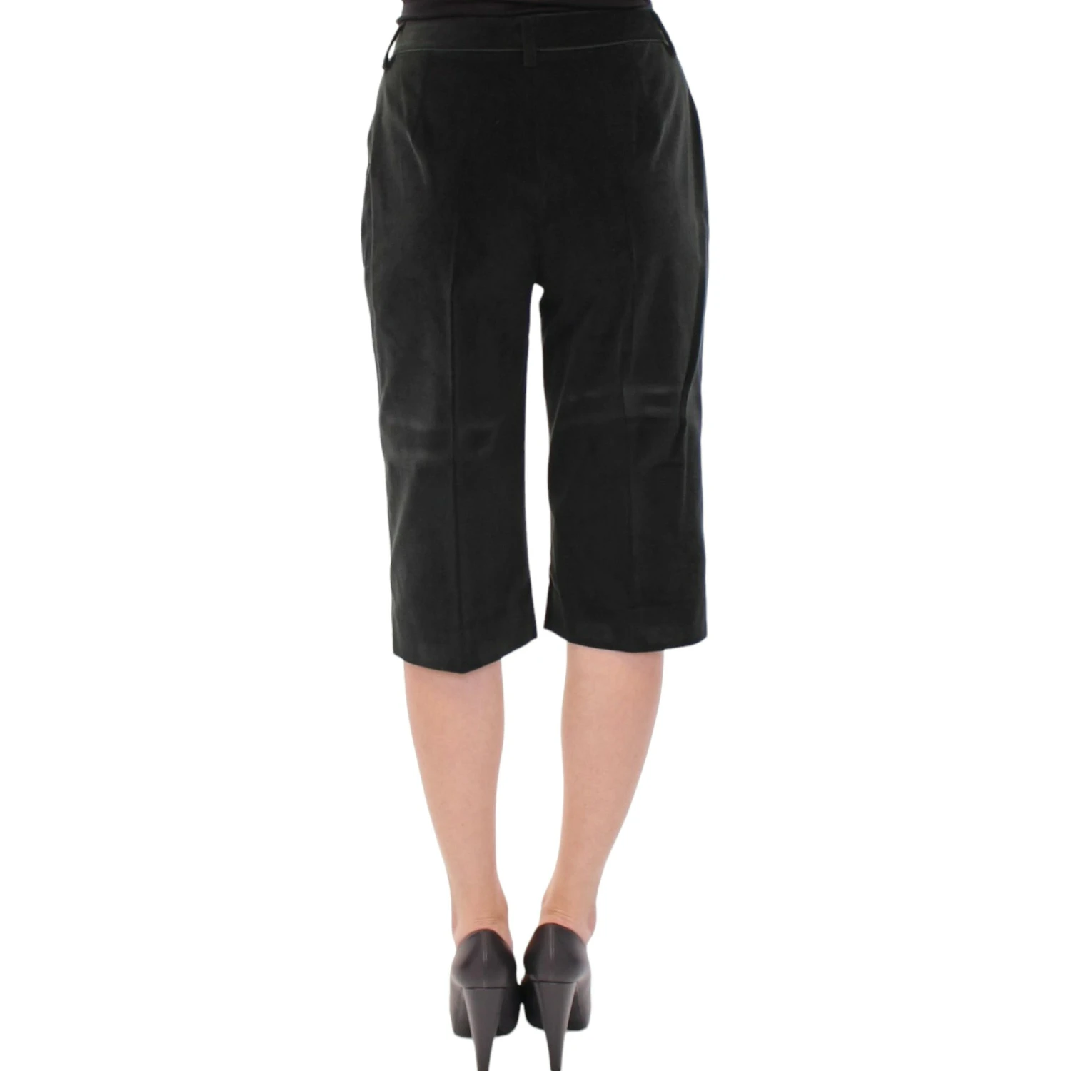 Black cotton shorts pants