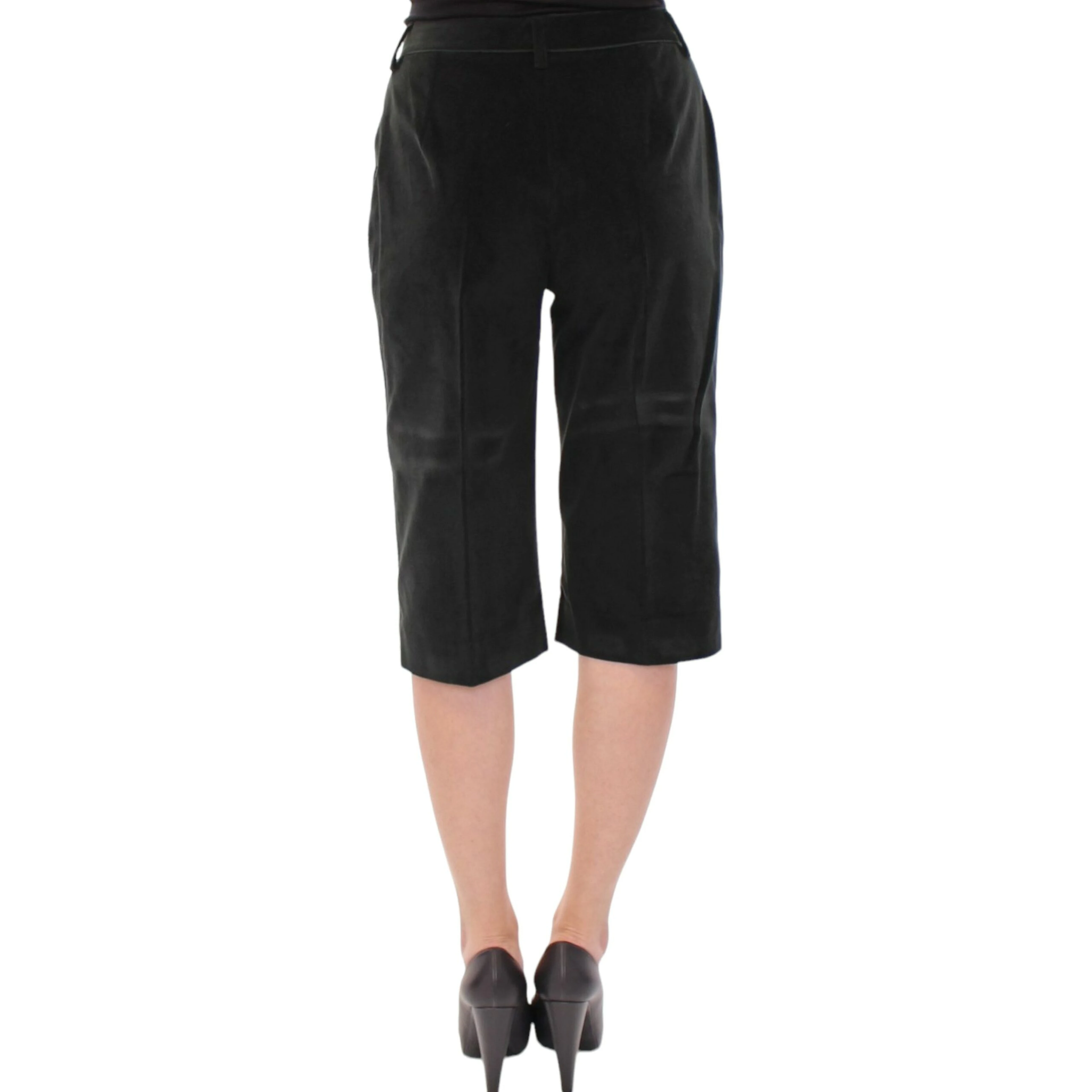 Black cotton shorts pants