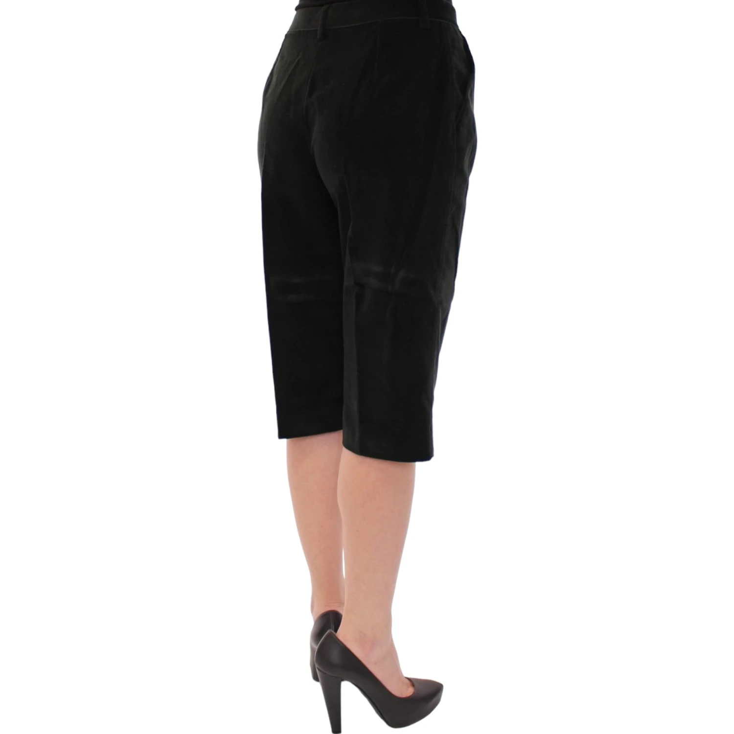 Black cotton shorts pants