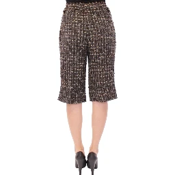 Black Fabric Shorts Pants