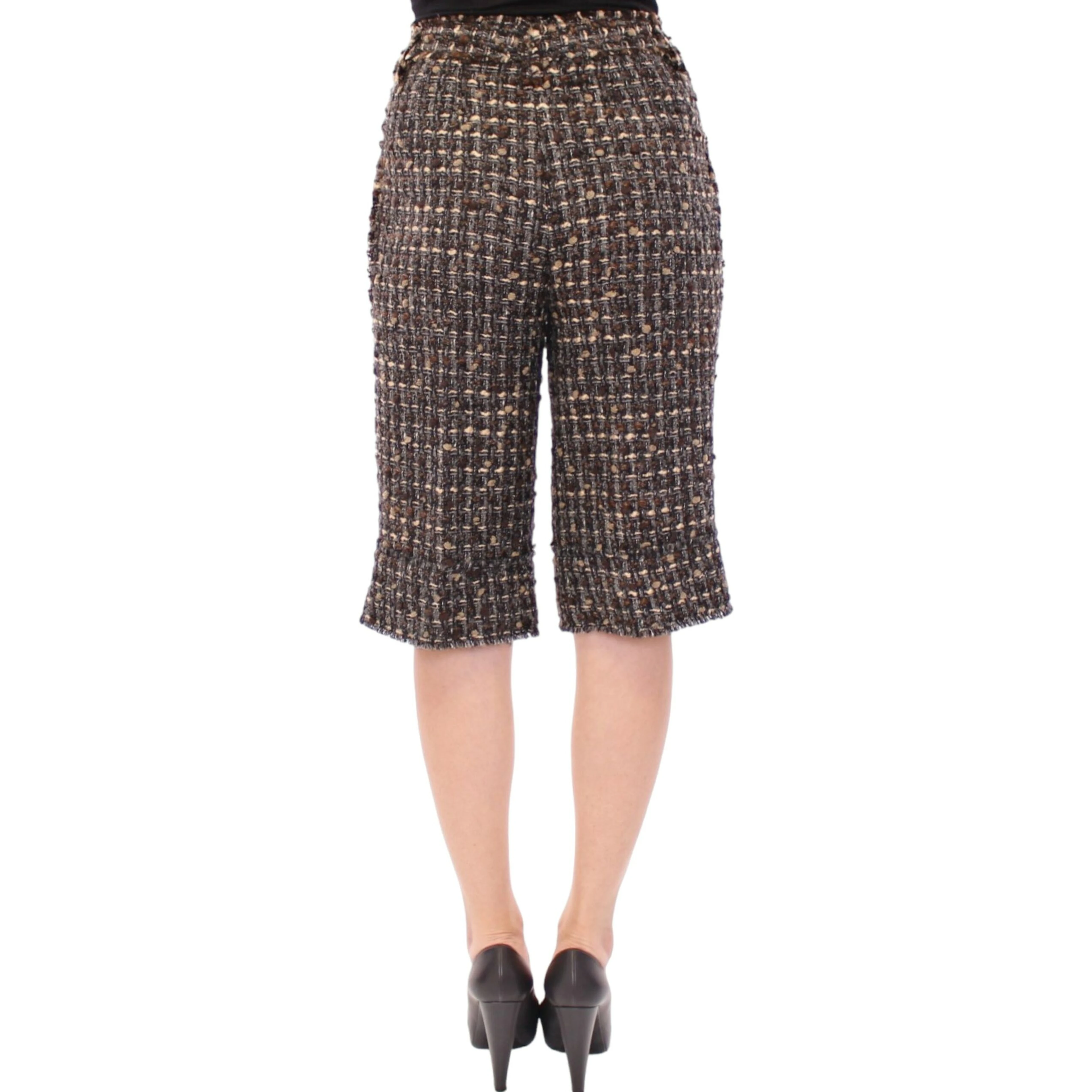 Black Fabric Shorts Pants