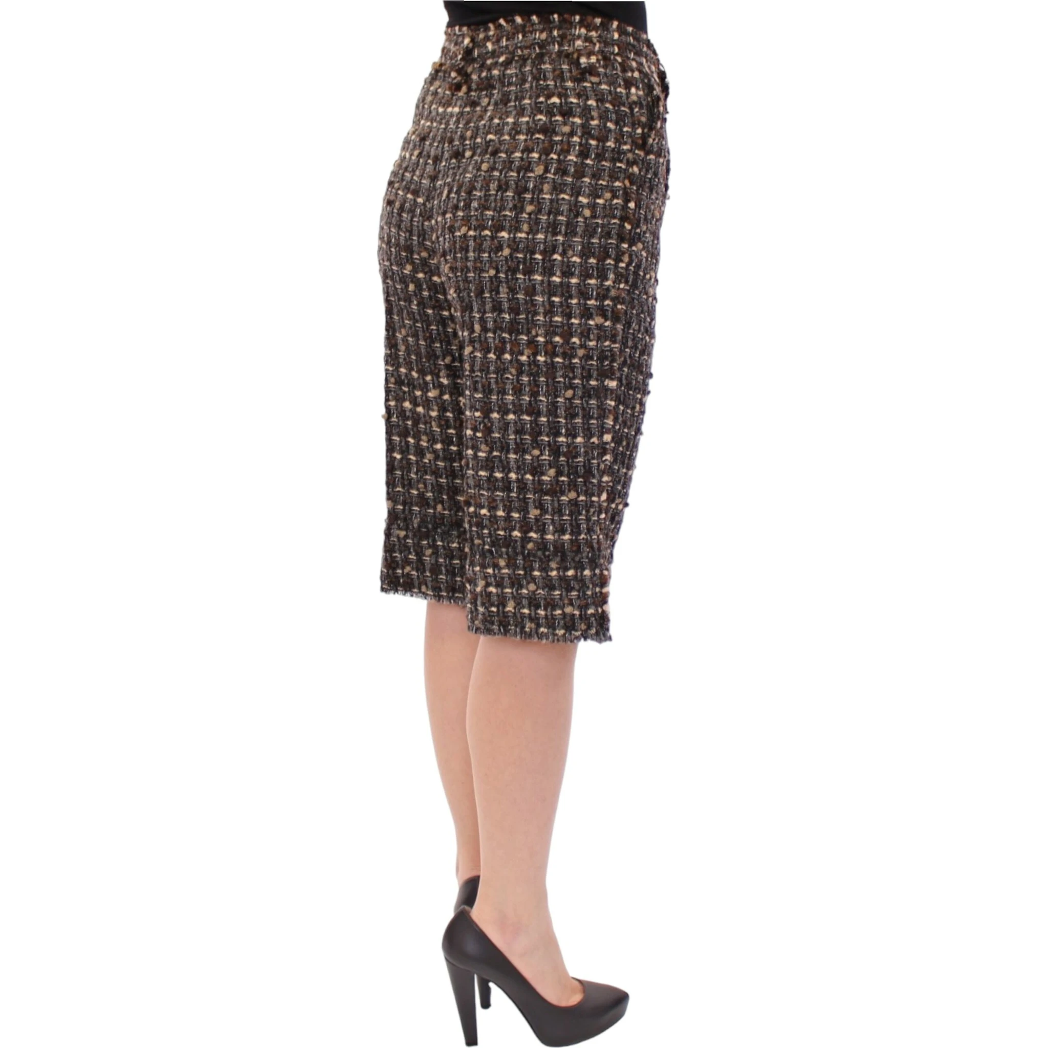 Black Fabric Shorts Pants