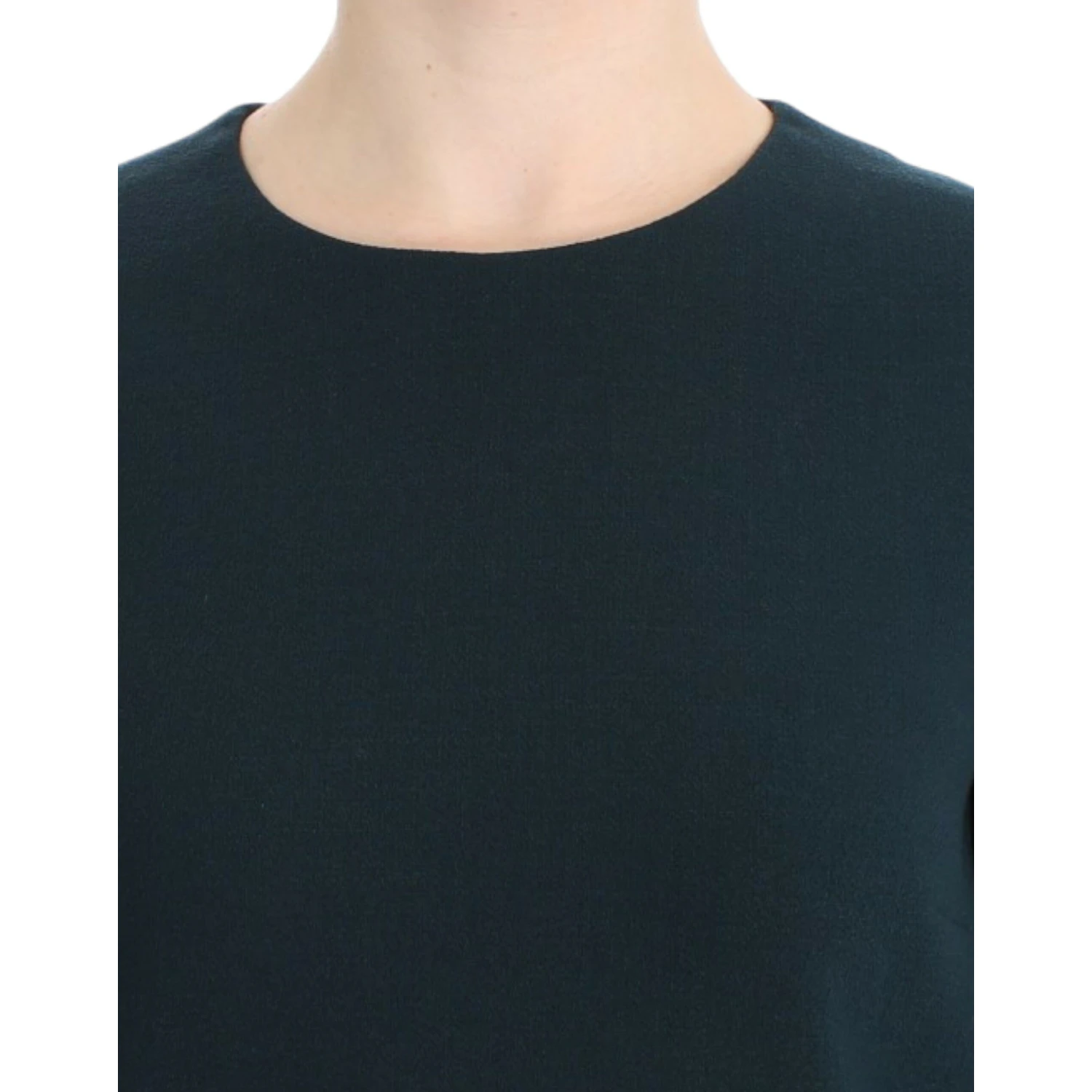 Enchanted Sicily Green Wool Silk Blend Blouse