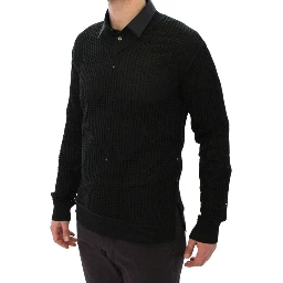 Dark Green Runway Netz Pullover Netted Sweater