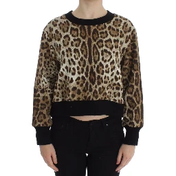 Leopard-print Jumper In Brown