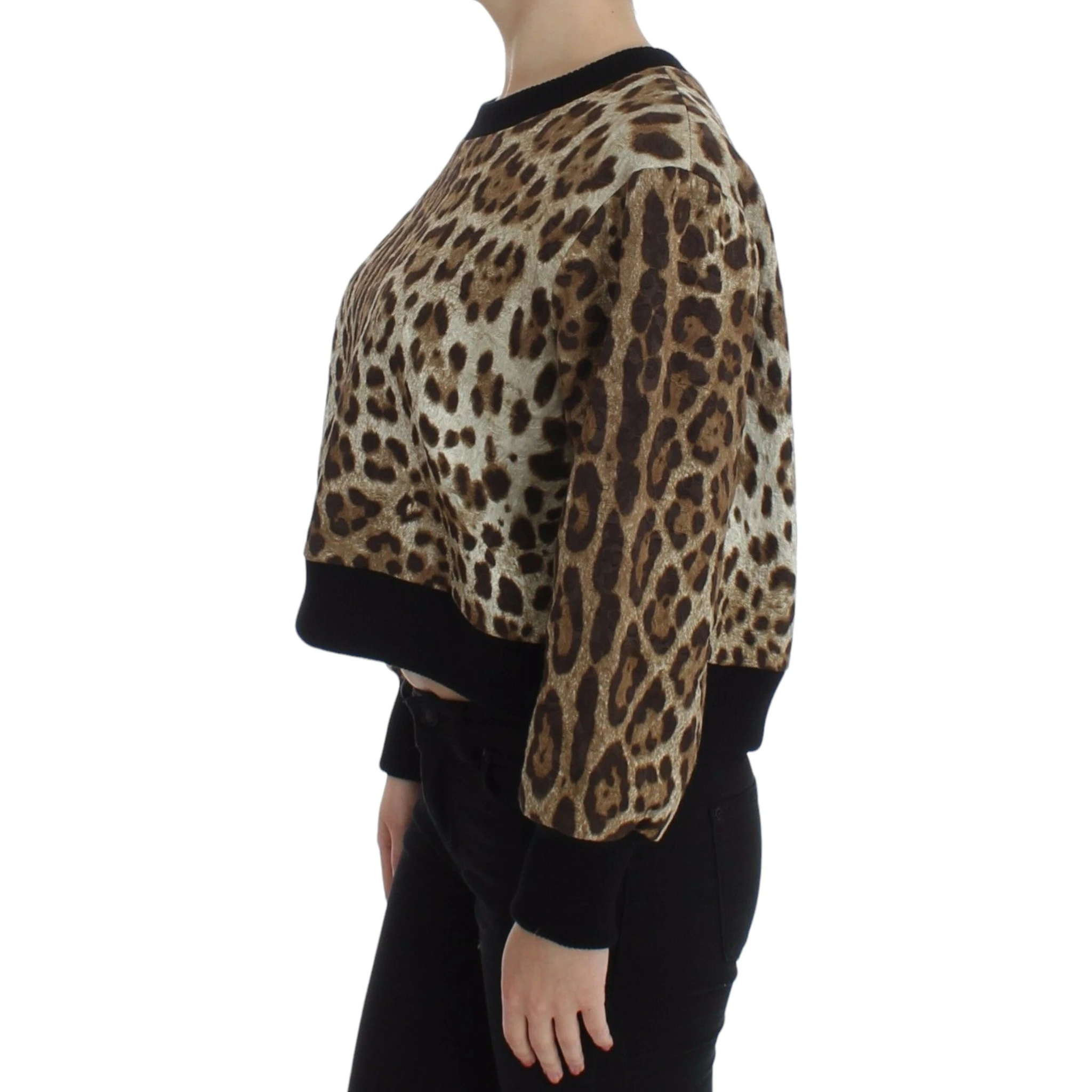 Leopard-print Jumper In Brown